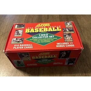 1992 SCORE BASEBALL COMPLETE COLLECTOR SET 910 CARDS + BONUS - Not Sealed**